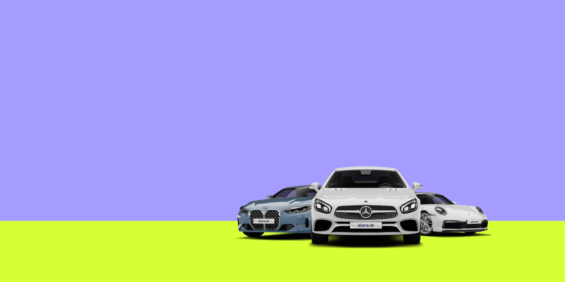 4er BMW neben Mercedes-Benz SL und Porsche 911