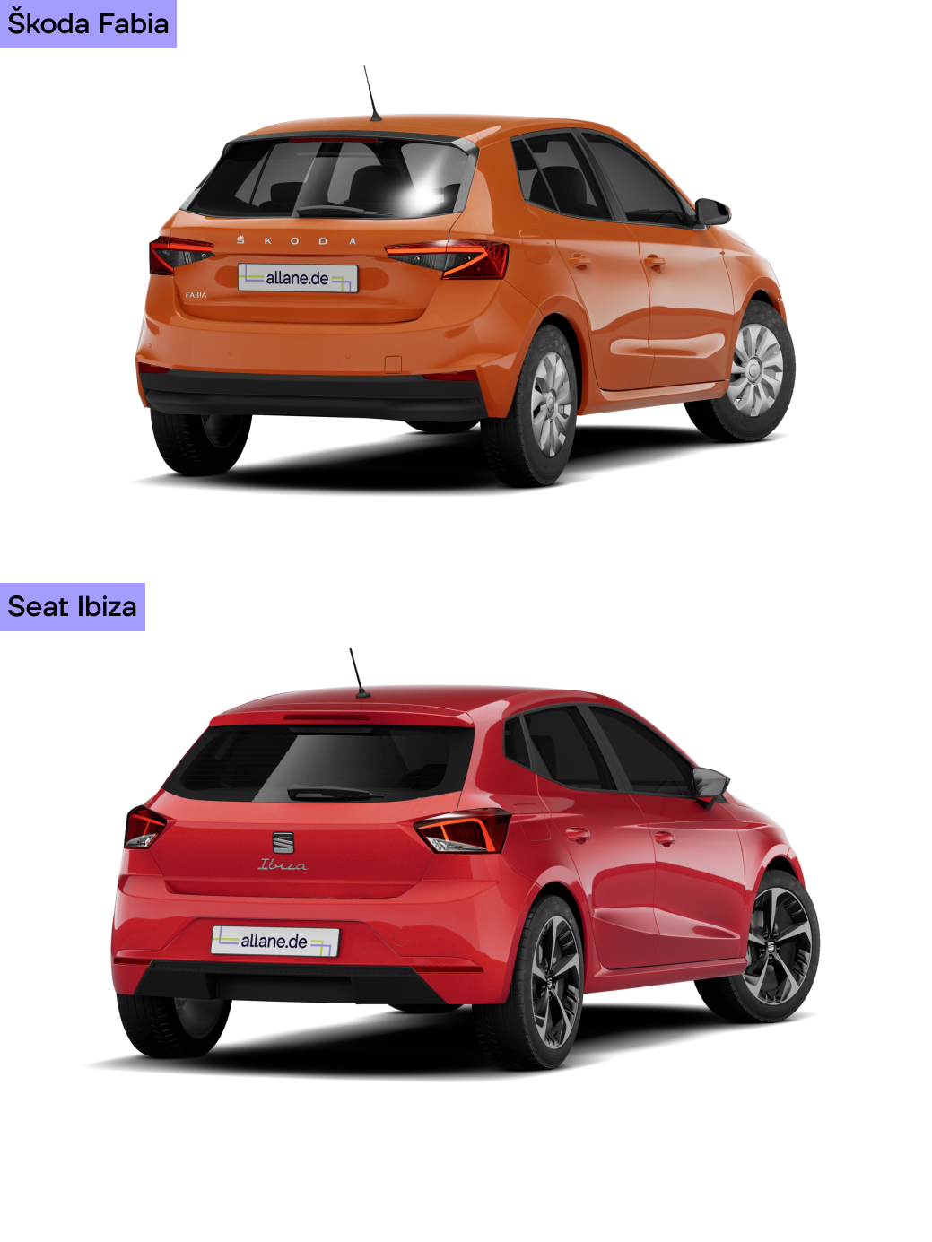 Škoda Fabia vs. SEAT Ibiza – Kleinwagen im Vergleich 2025 | Allane