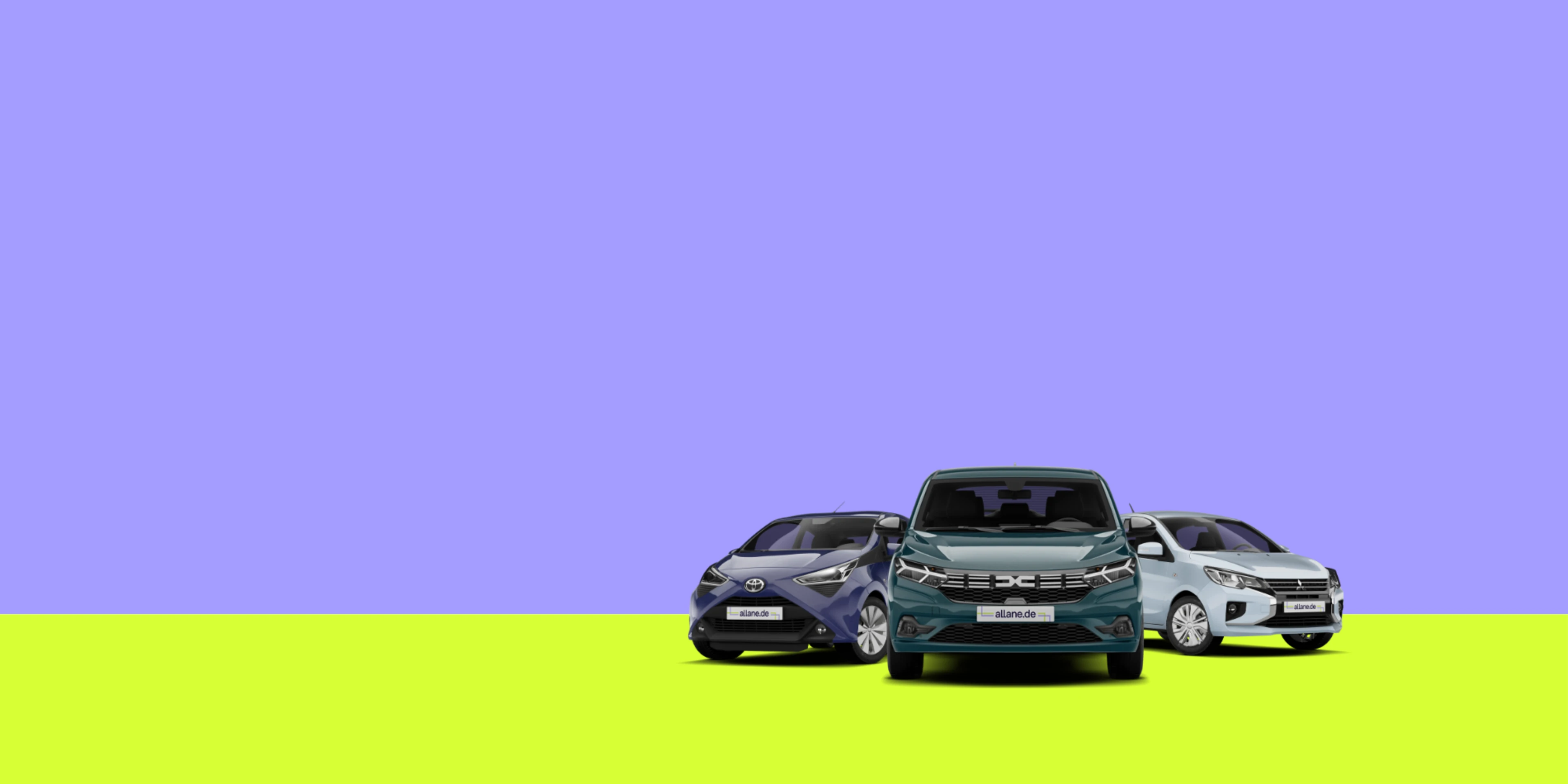 Toyota Aygo neben Dacia Sandero und Mitsubishi Spacestar