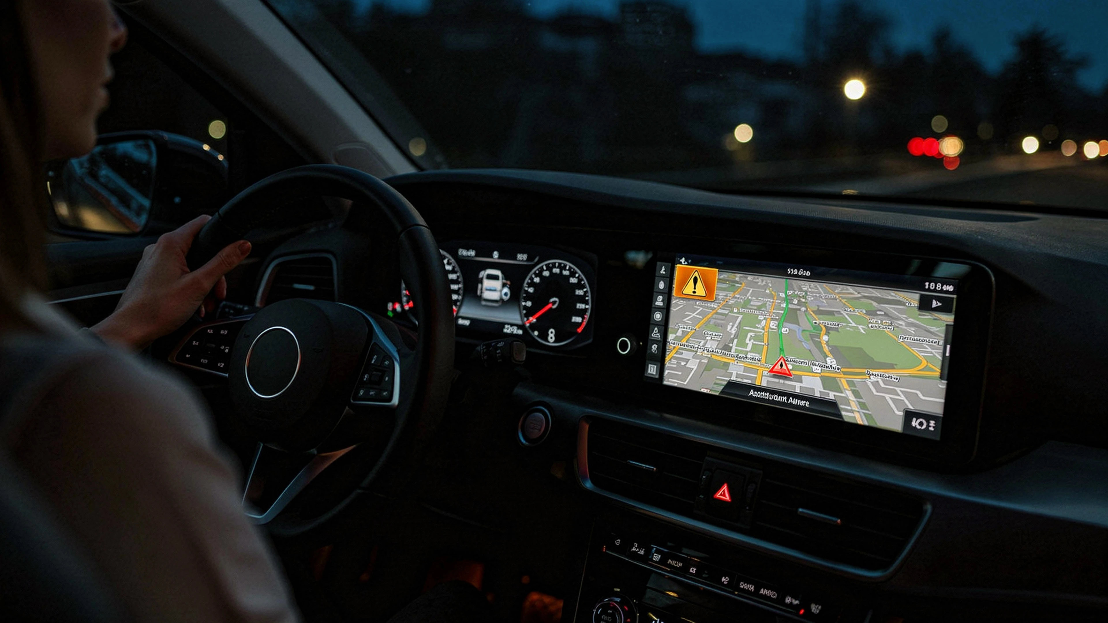 Warnungen im Auto Cockpit