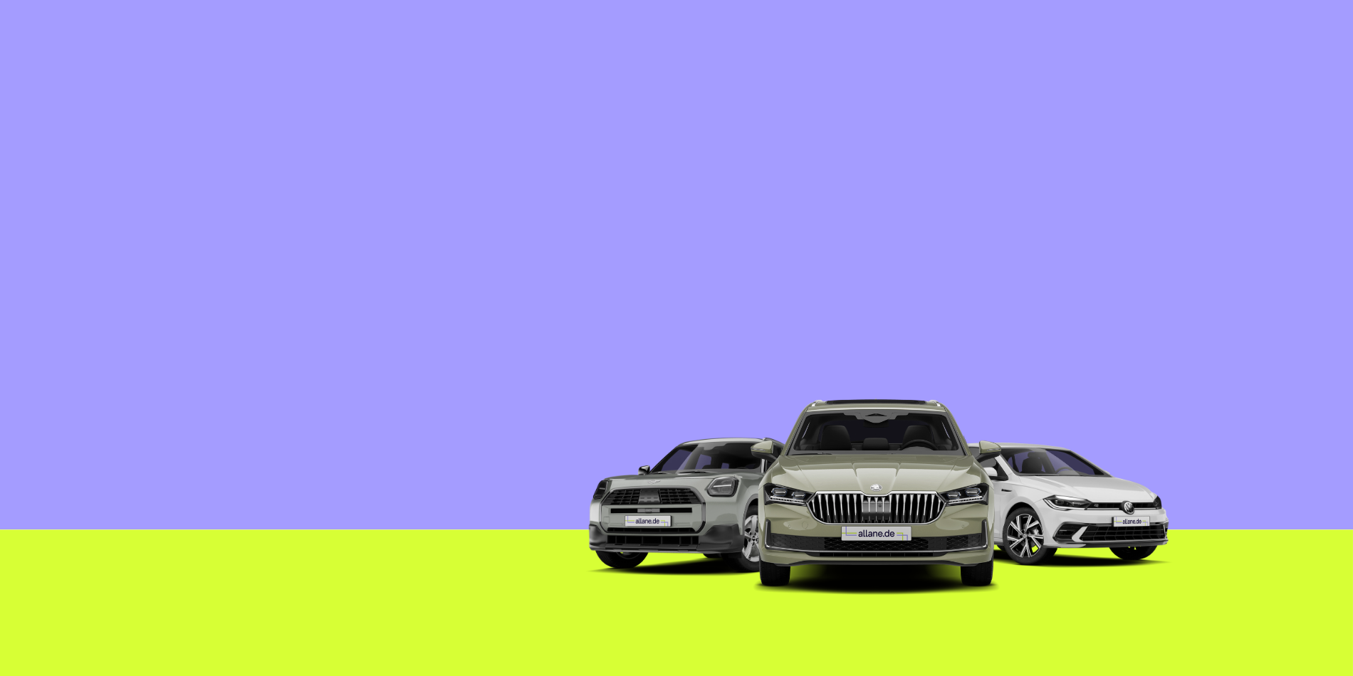 MINI Countryman neben Skoda Octavia und VW Polo