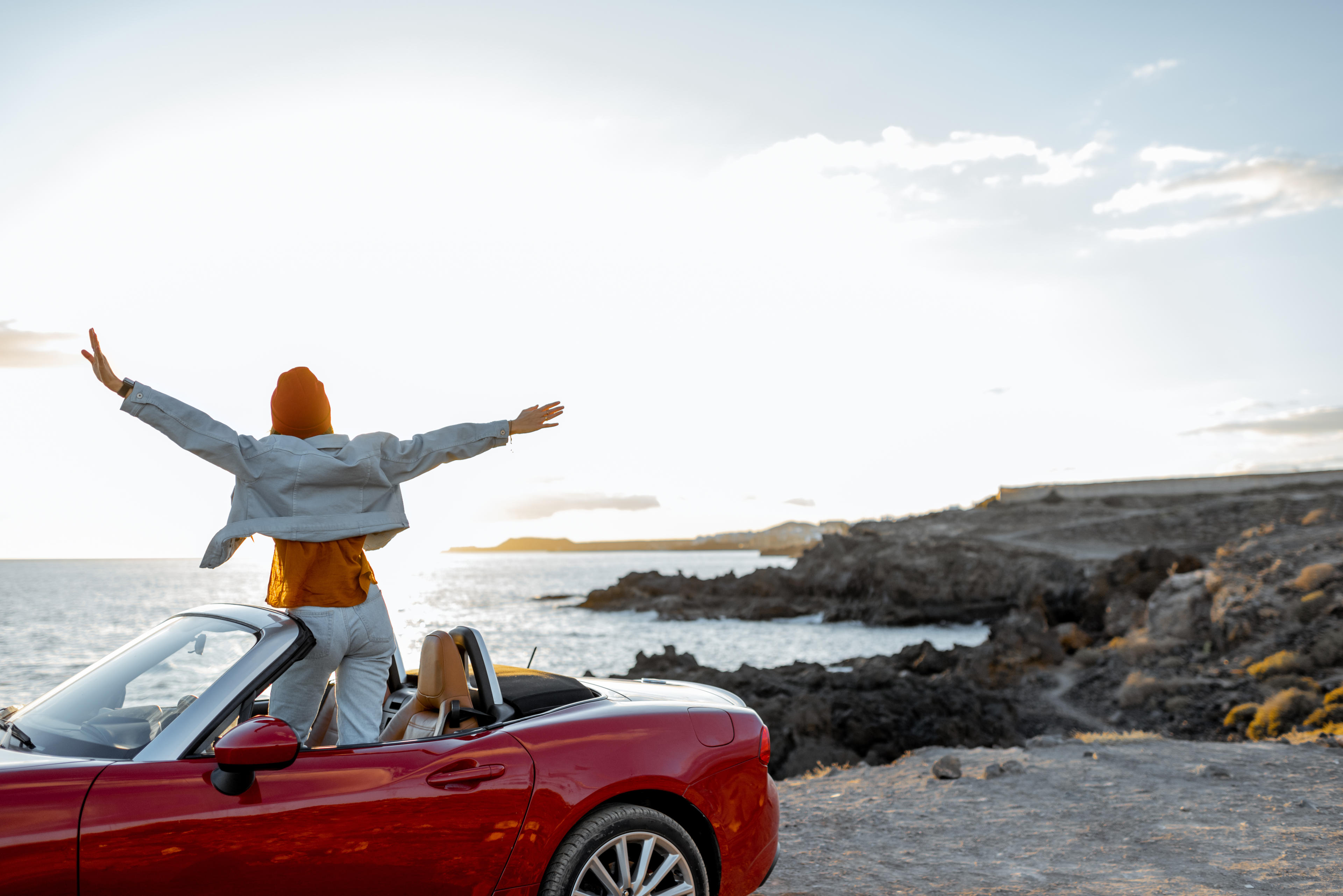 Cabrio in Rot