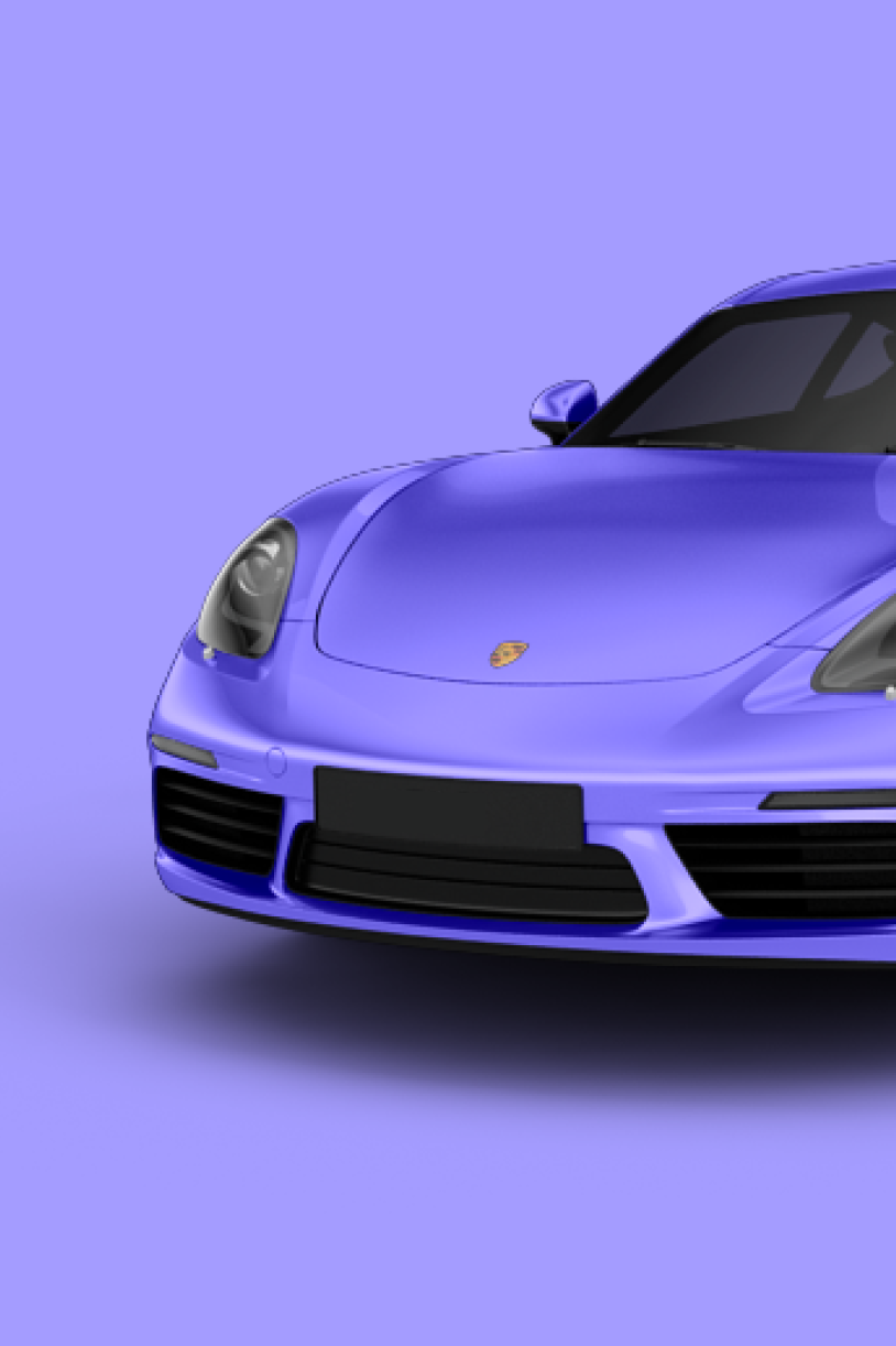 Porsche Fahrzeug in Violett