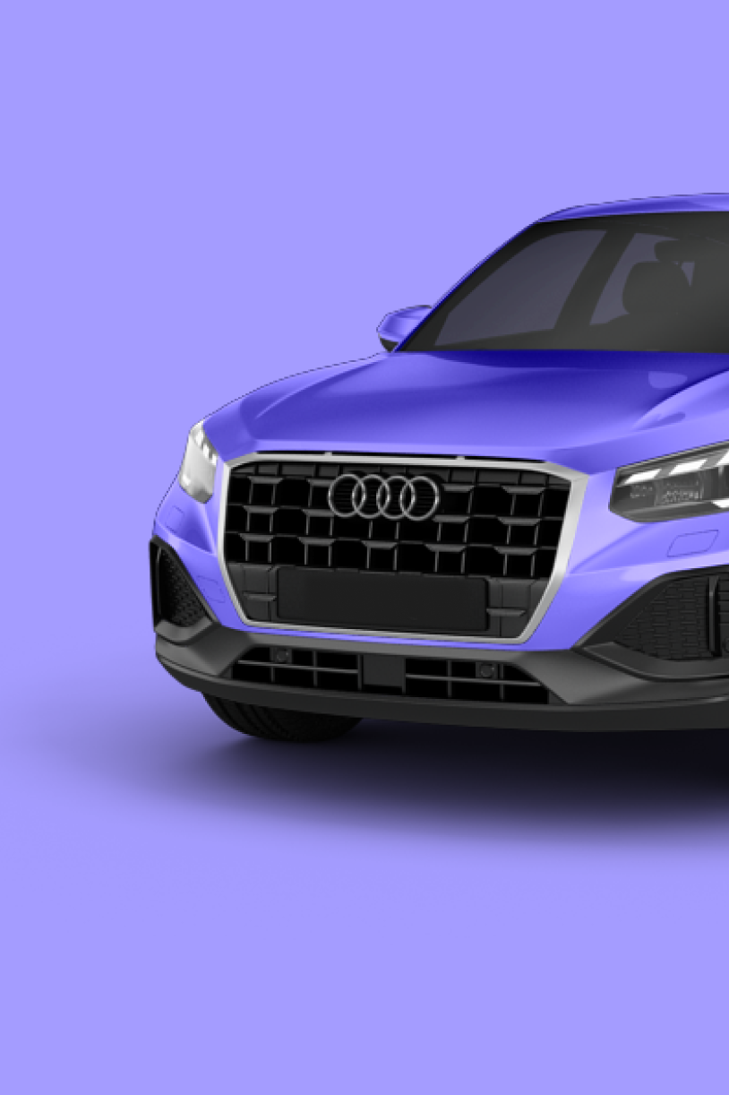 Audi Marke in Violett