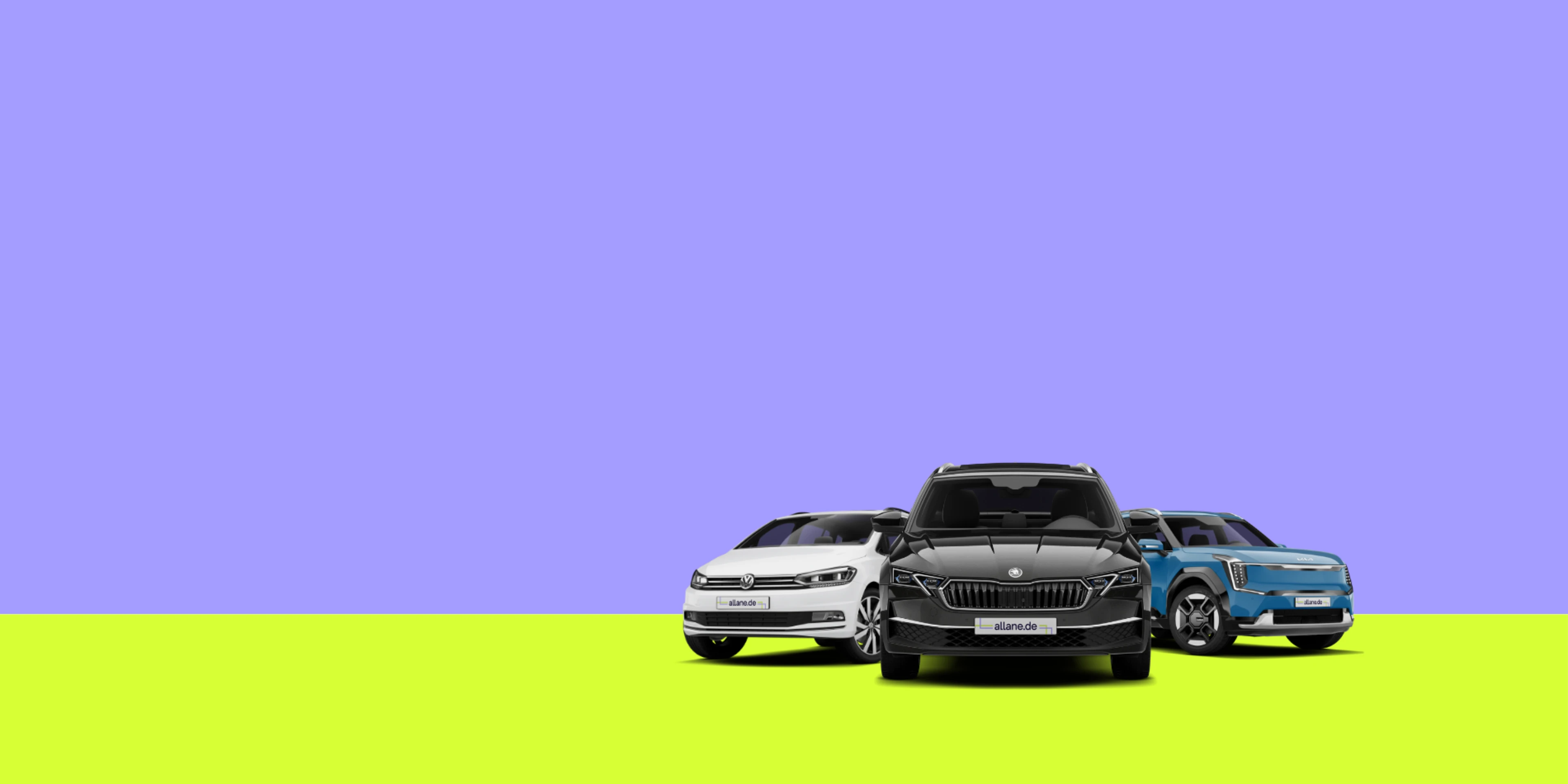 VW Touran neben Skoda Octavia und Dacia Jogger