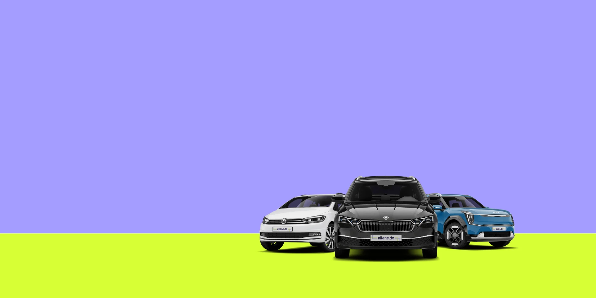 VW Touran neben Skoda Octavia und Dacia Jogger