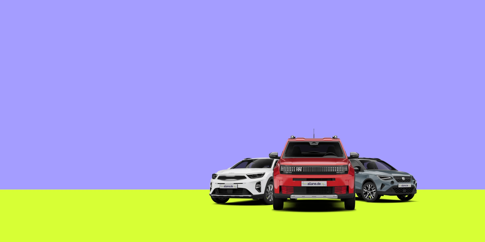SEAT Arona neben Fiat Grande-Panda Elektro und Kia Stonic