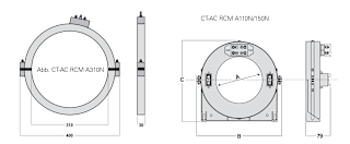 Teilbare-Differentromwandler-Typ-CT-AC-Abmessungen