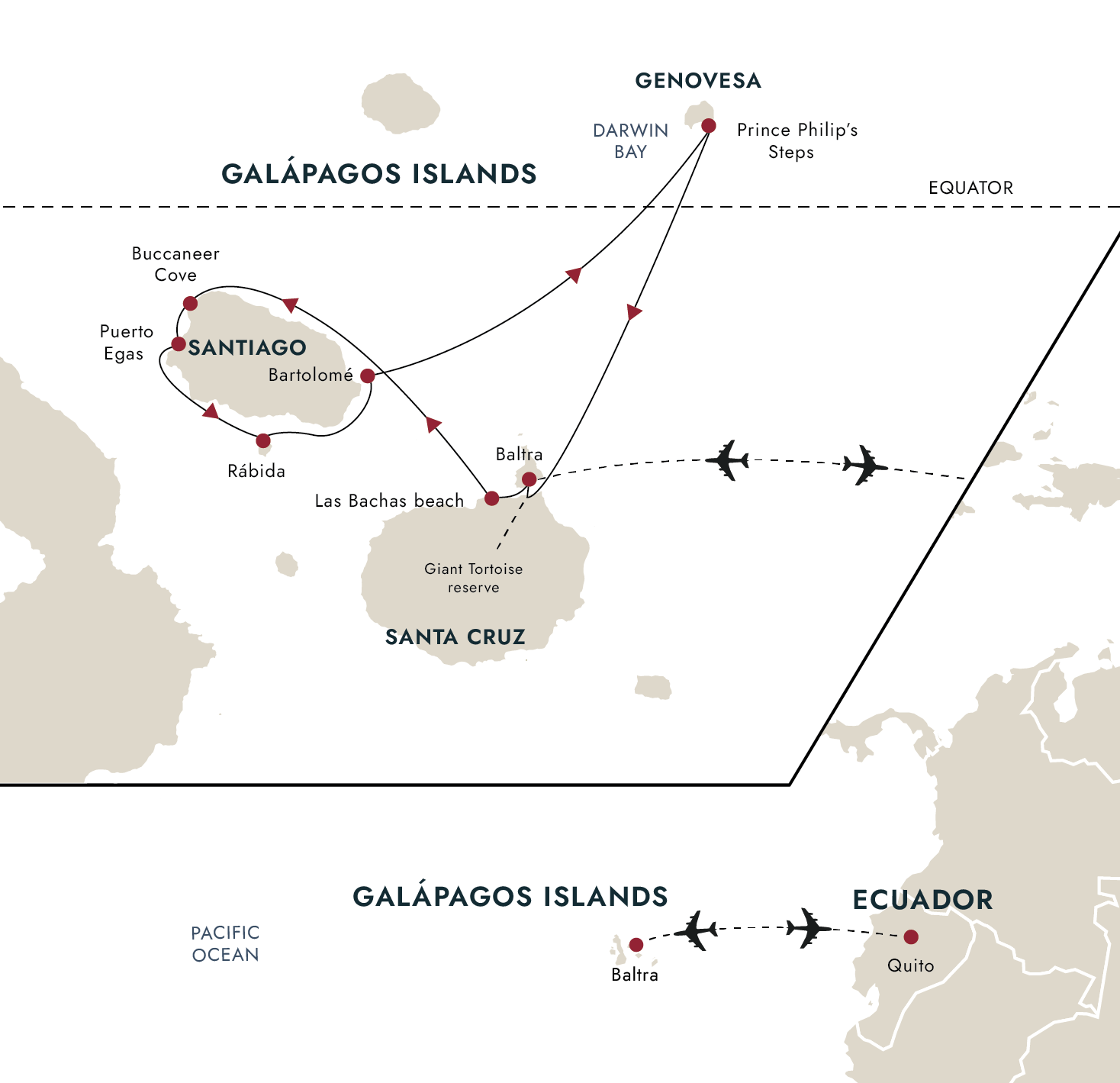 Nature and Wildlife Expedition Cruise (Northern Route) – route map
