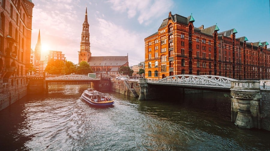 Departing Hamburg