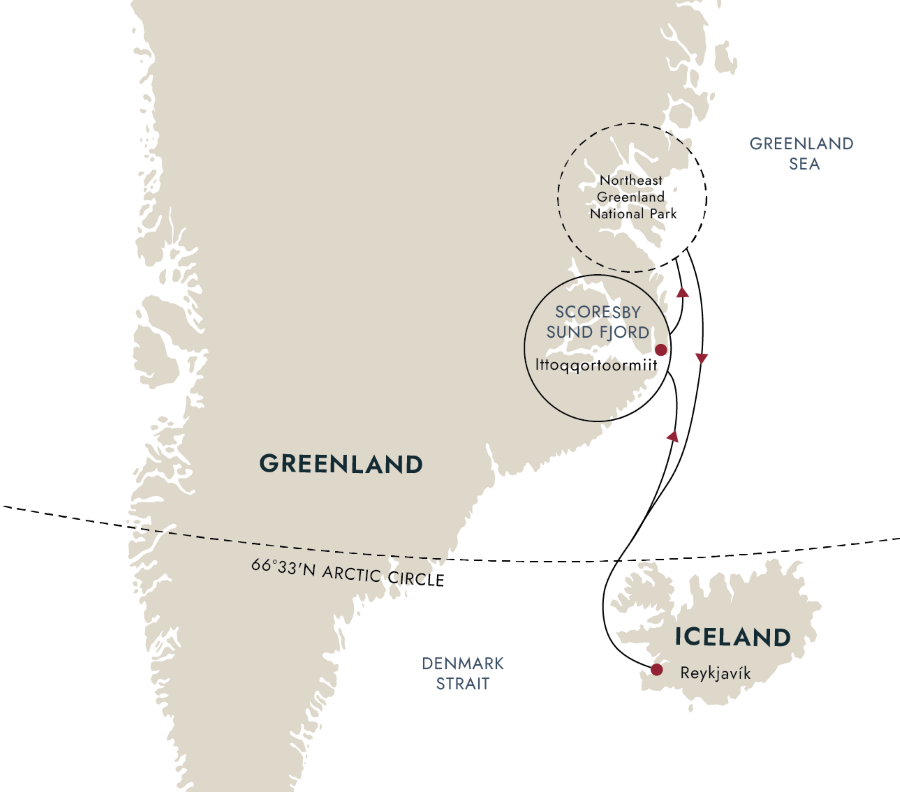 The Ultimate Fjord and National Park Expedition Itinerary Map