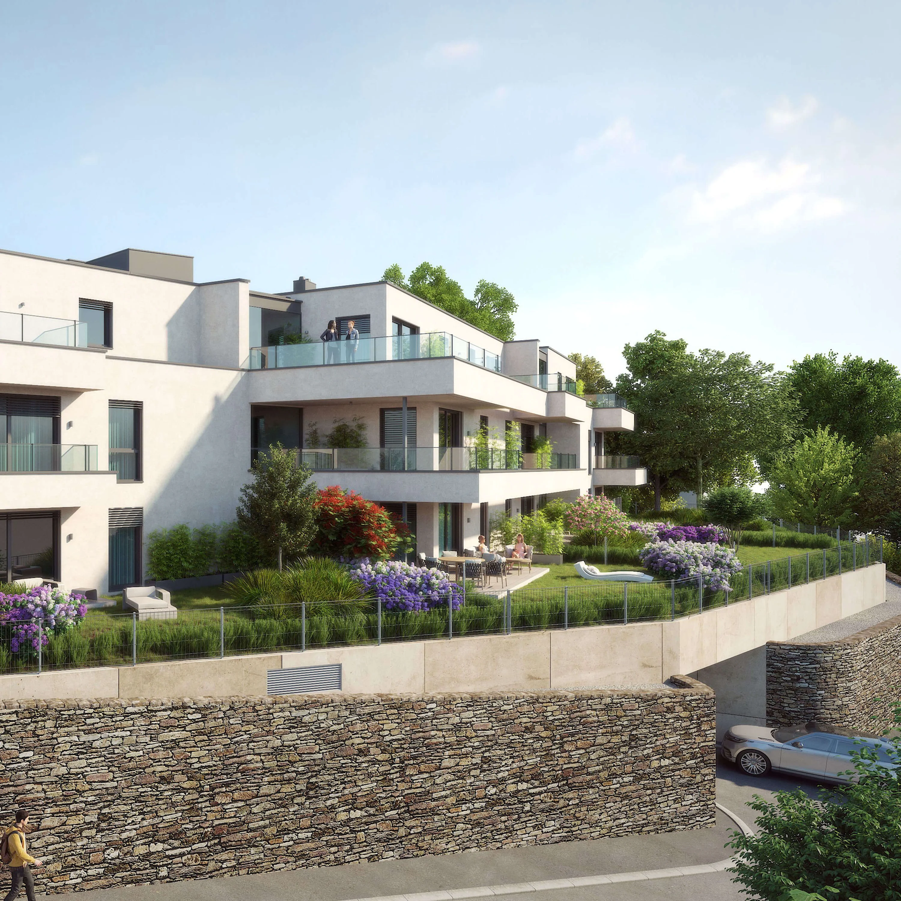 Weingartensiedlung Krems Bild: Gartenwohnung mit Terrasse und Weitblick