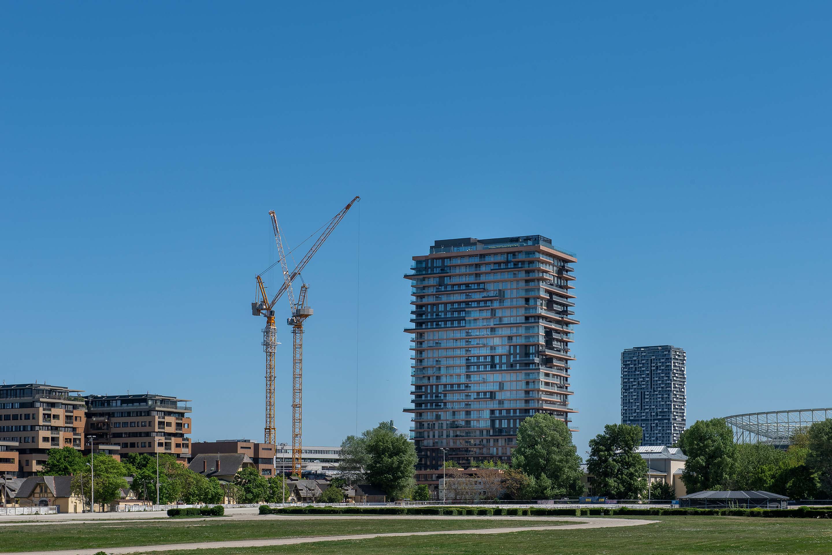 Foto: Construction work on the Weitblick project near Vienna’s Prater is progressing.