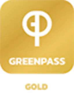 GreenPass in Gold Logo: GreenPass Gold Zertifizierung