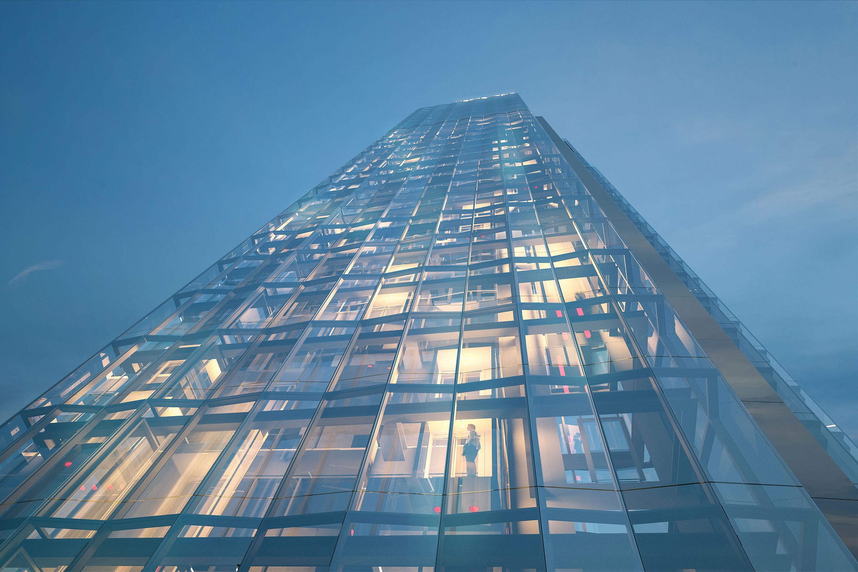 Foto: Frei- und Gruenflaechen spiegeln sich im Upper One Projekt wider