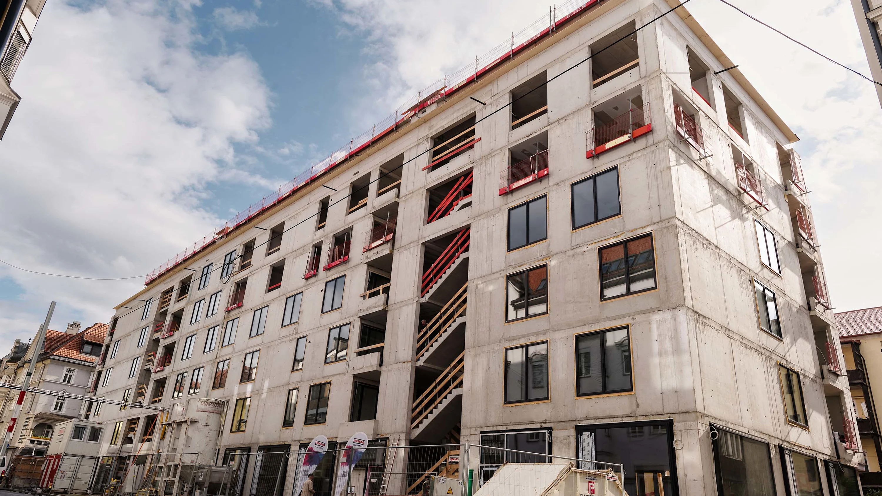 MIO Aussenansicht Firstfeier Foto: Firstfeier des Projekt MIO von STRABAG Real Estate in Innsbruck