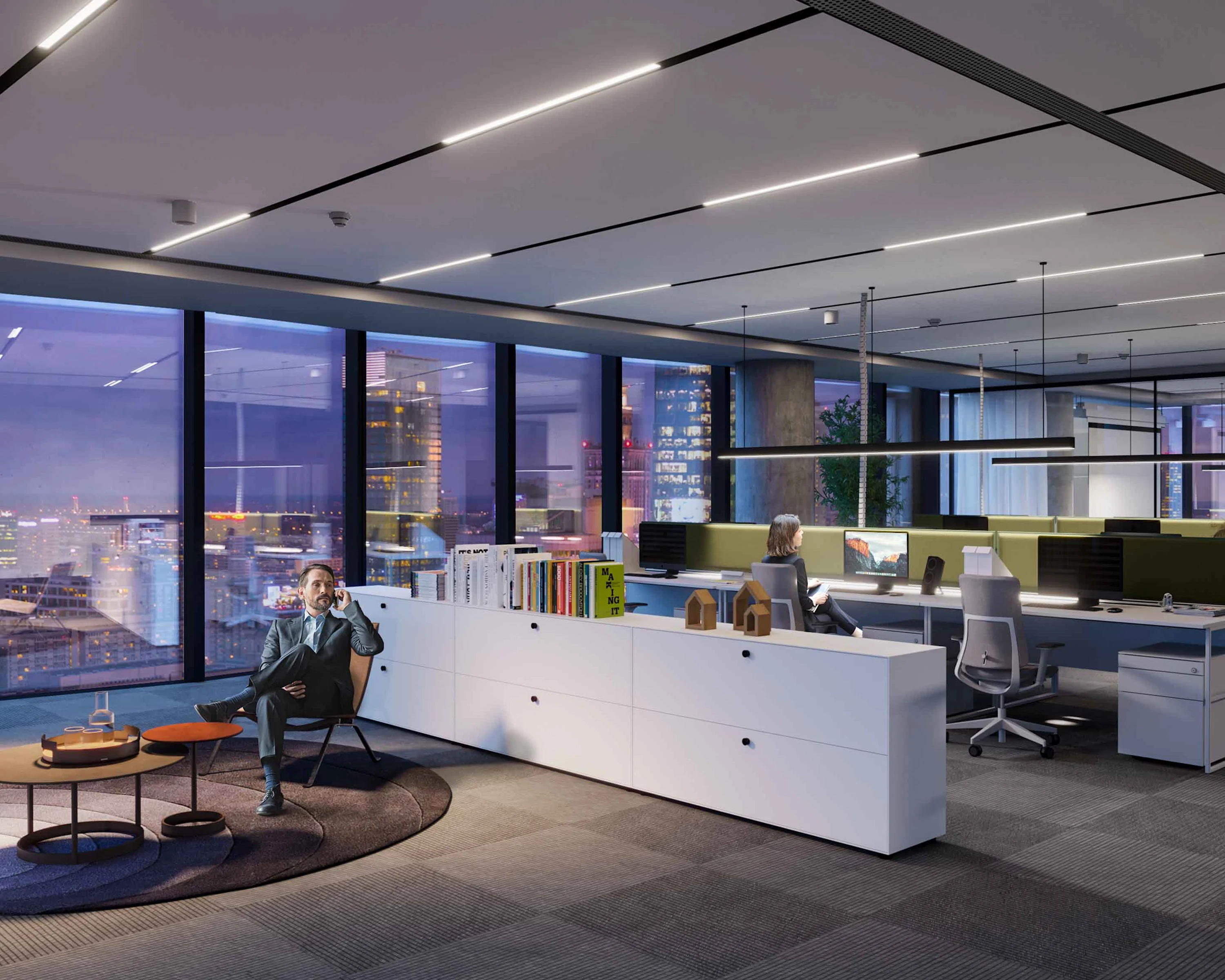 Trendsetting office space in the Upper One Photo: the Upper One has bright, large office spaces