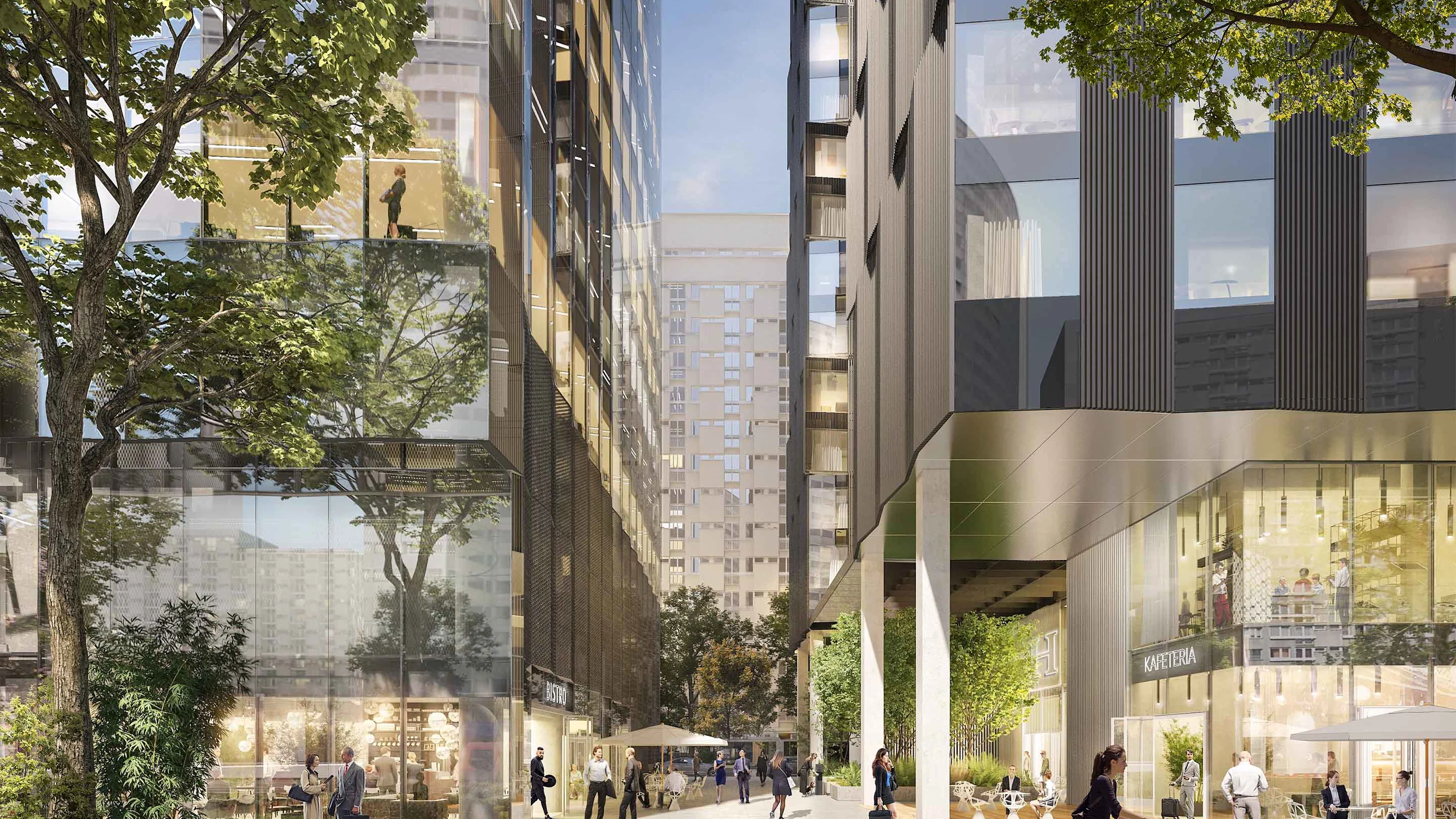 Upper One Aussenansicht Foto: Modernes Design und große Glasflächen prägen das Upper One in Warschau.