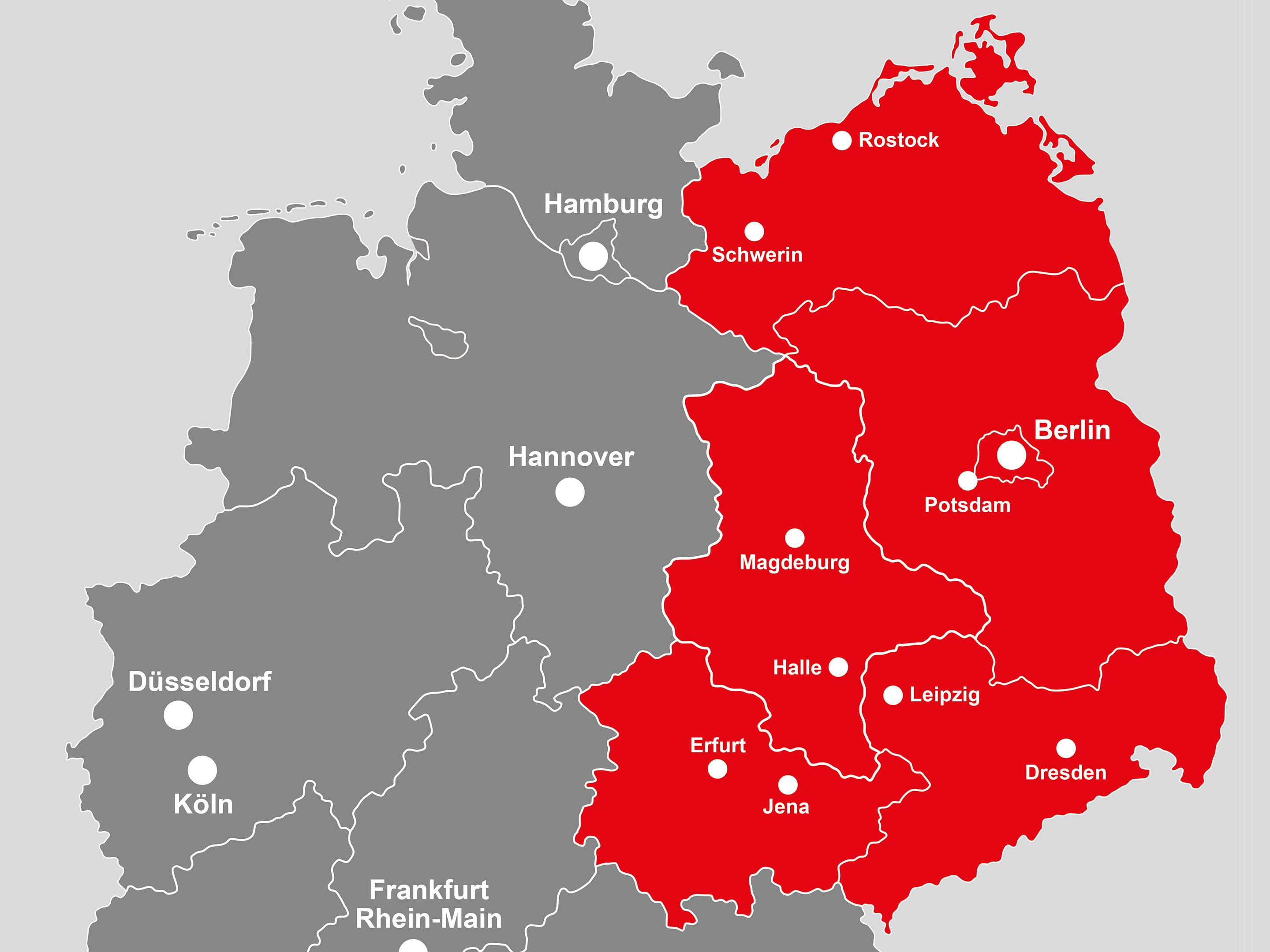 Bild: geografische Gebietskarte von STRABAG Real Estate, Bereich Berlin