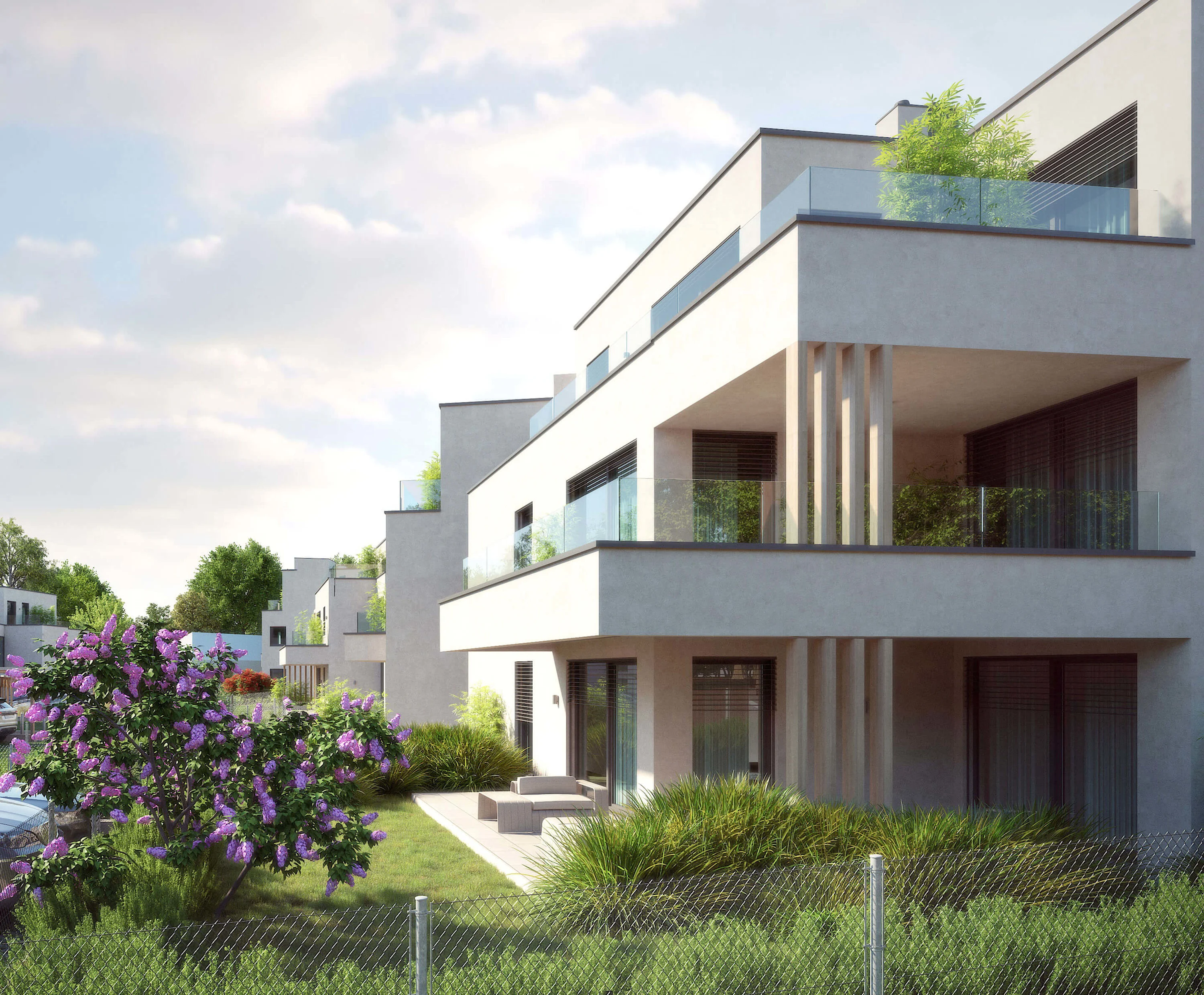 Weingartensiedlung Krems Image: garden apartment with terrace in vineyard settlement