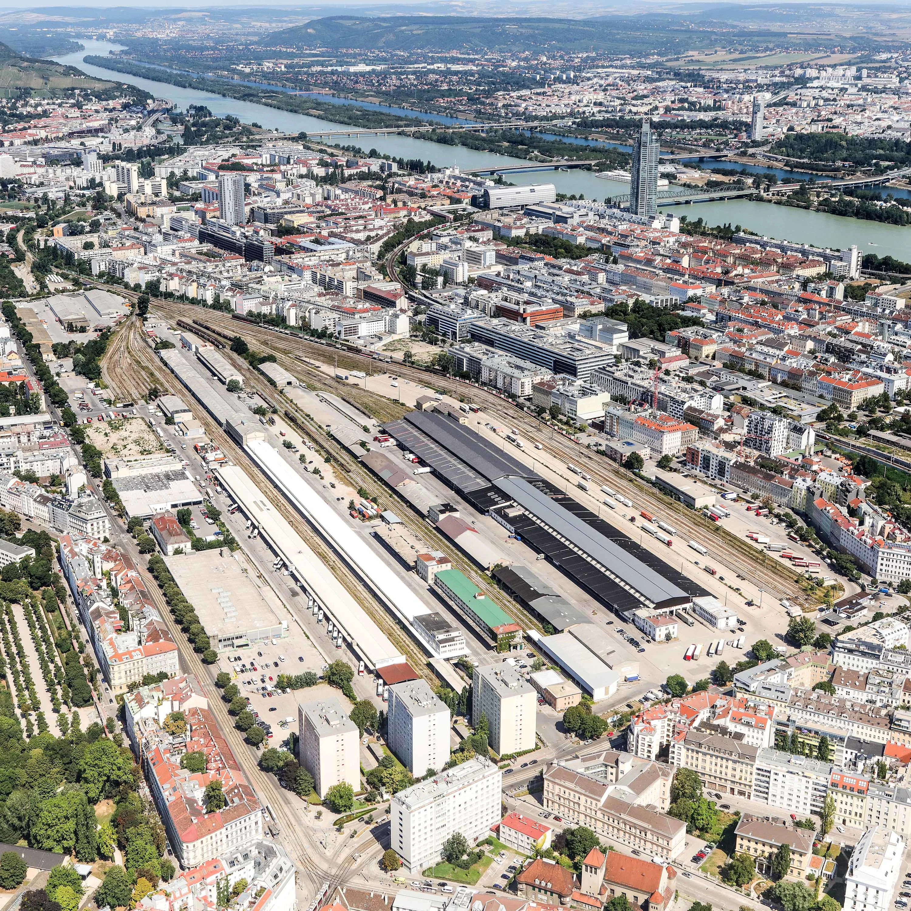 Nordwestbahnhof Vorankündigung Foto: Luftaufnahme der Stadtentwicklung im Nordwestbahnhof