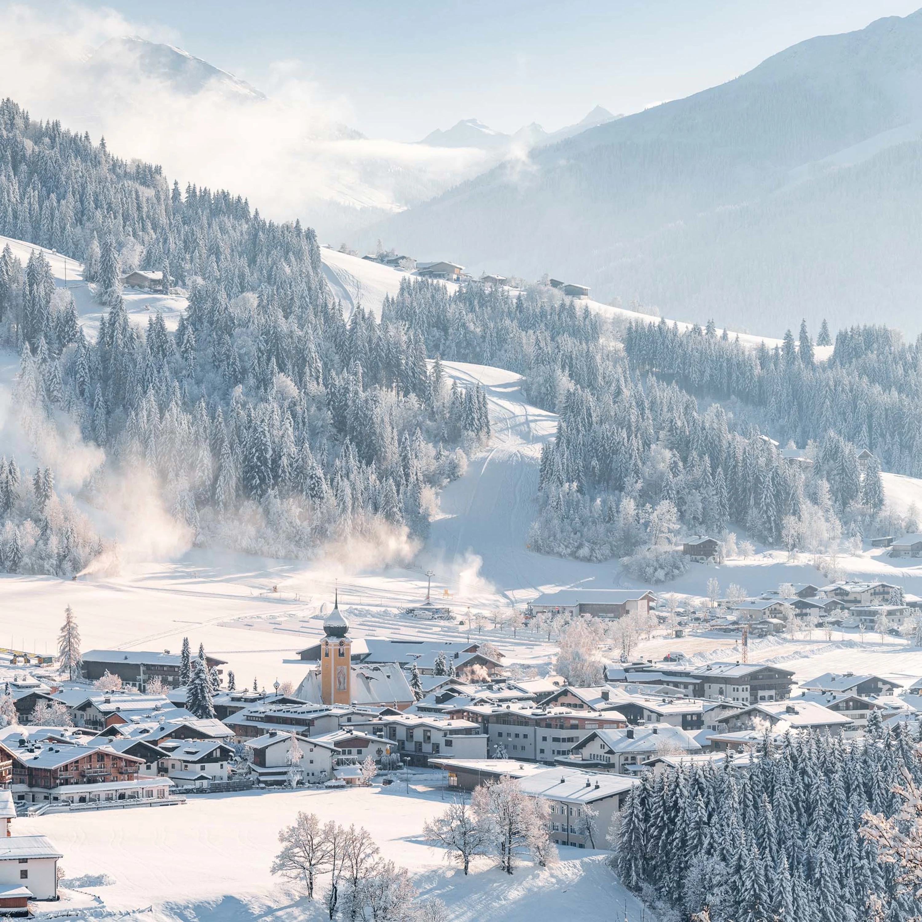 Berge Westendorf Foto: Der Winter zeigt sich in Westendorf von seiner schönsten Seite.