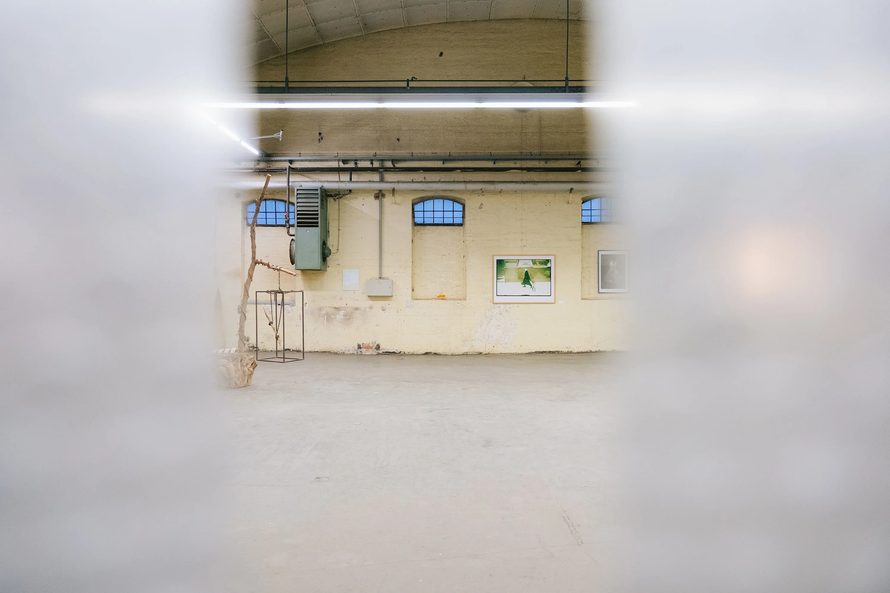 Foto: Innenansicht der alten Sheddachhalle