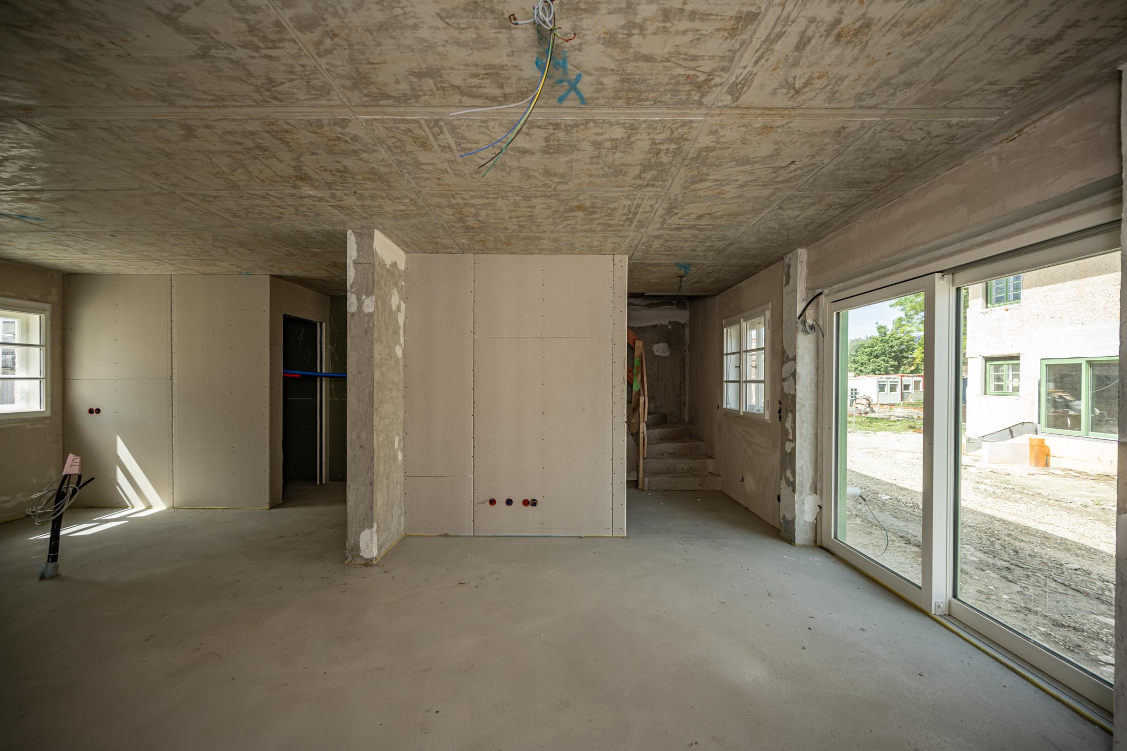 Foto: Innenausbau im Projekt trees in Linz schreitet zügig voran.