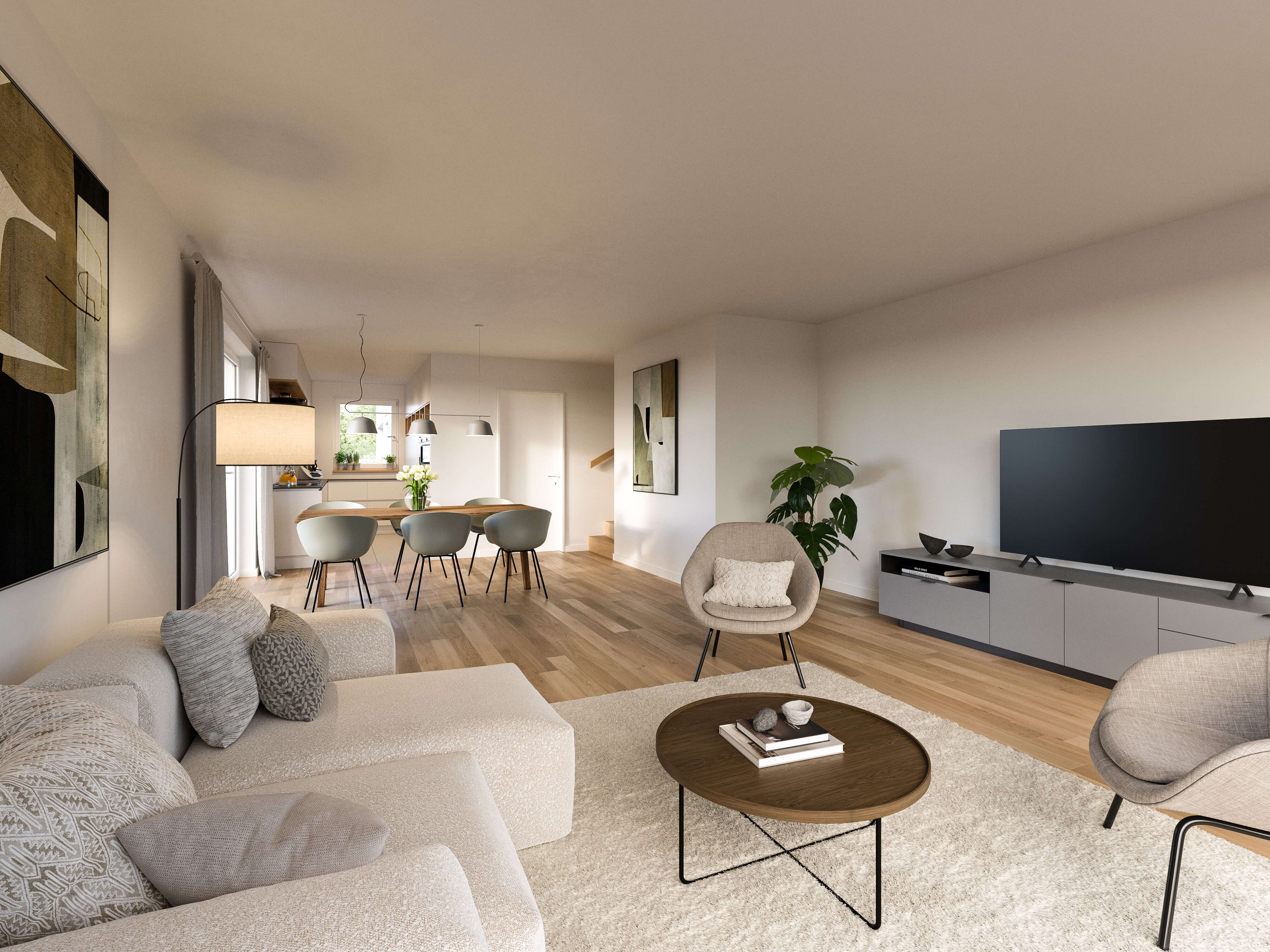 Foto: Visualisierung Innensansicht im Projekt Solea Living in Bad Friedrichshall