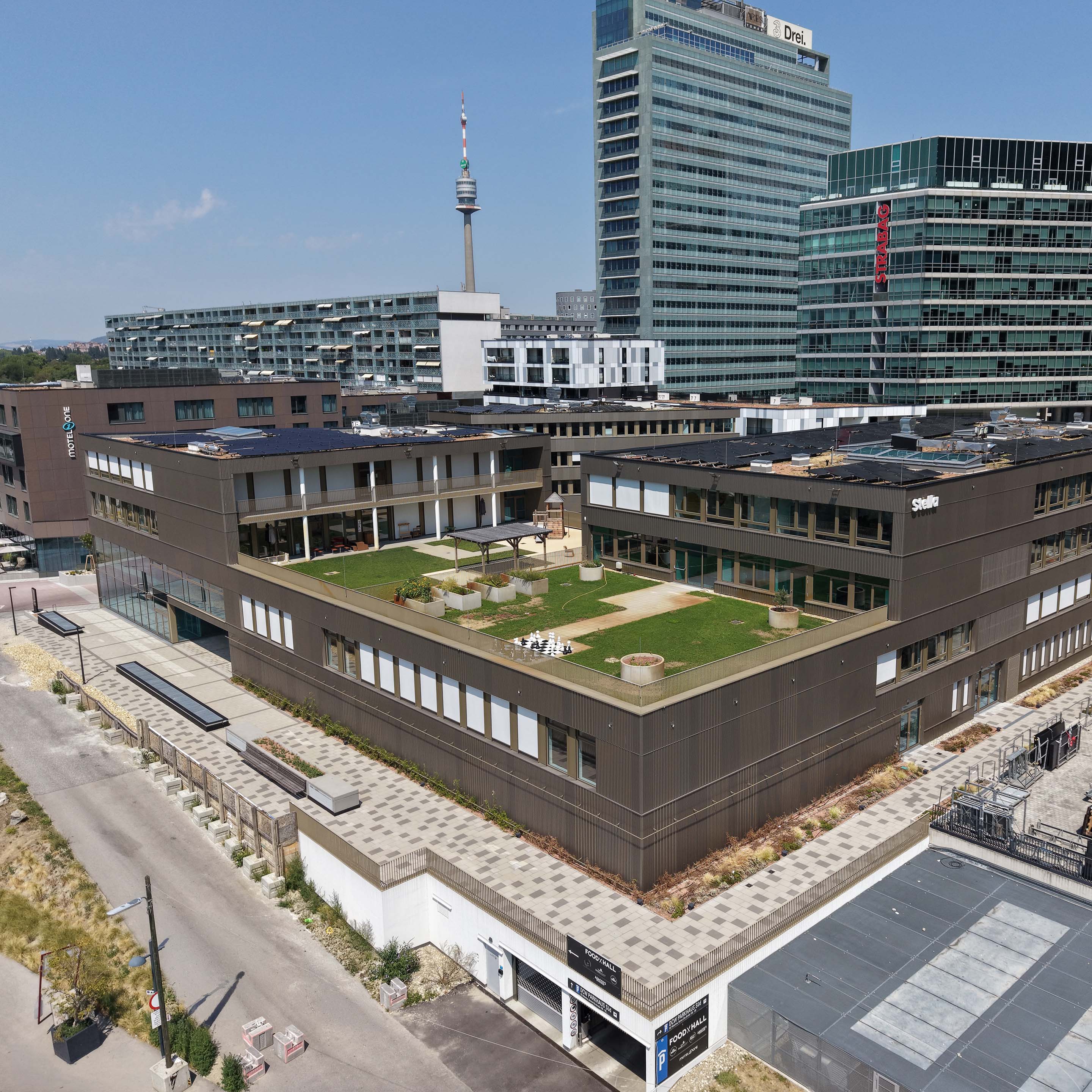 Foto: Die DC Waterline ist fertiggestellt. Ein neues Quartier auf der Donauplatte.