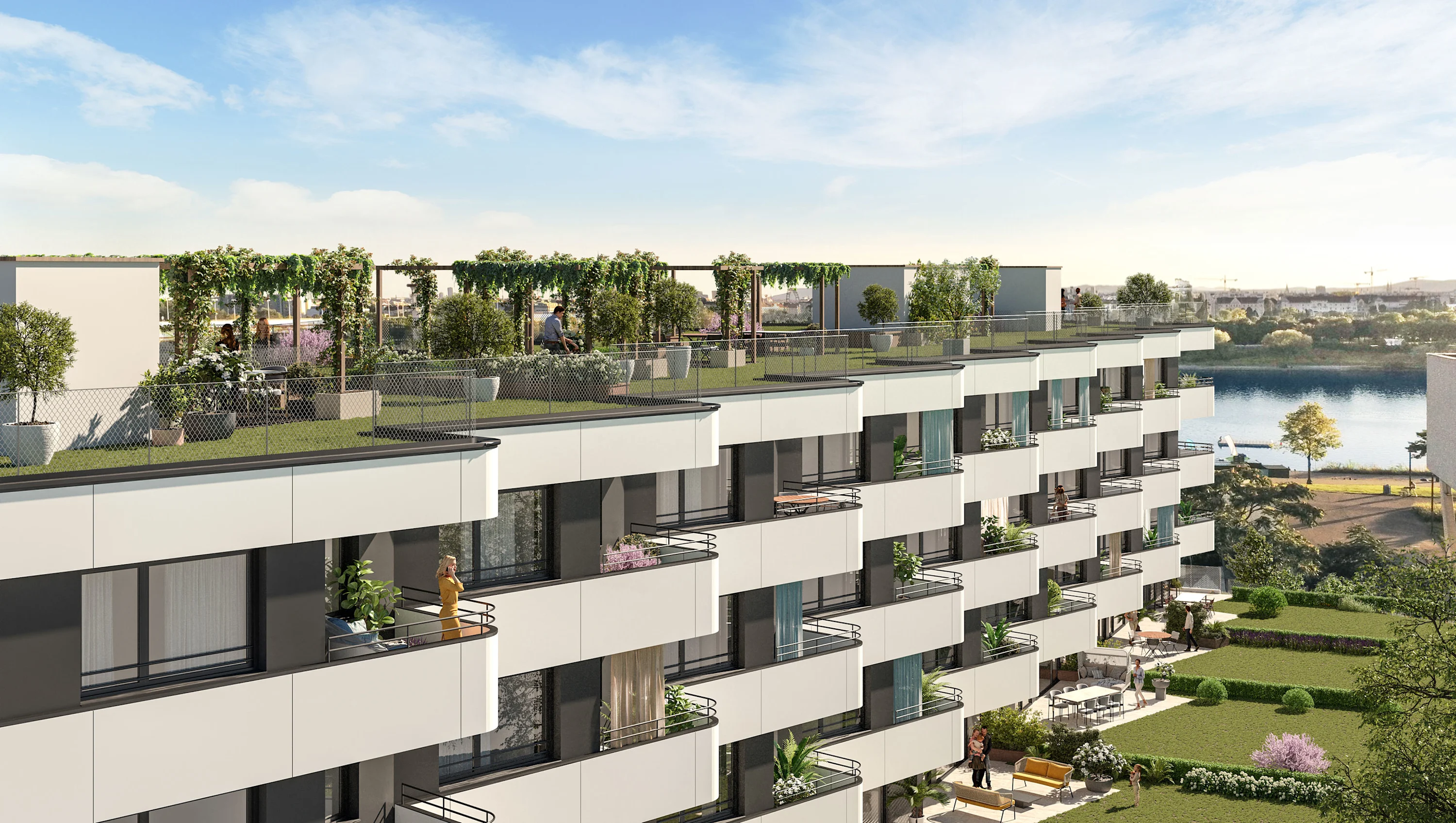 DC Living – společný podnik Obrázek: Pohled na exteriér budovy rezidenčního projektu DC Living.