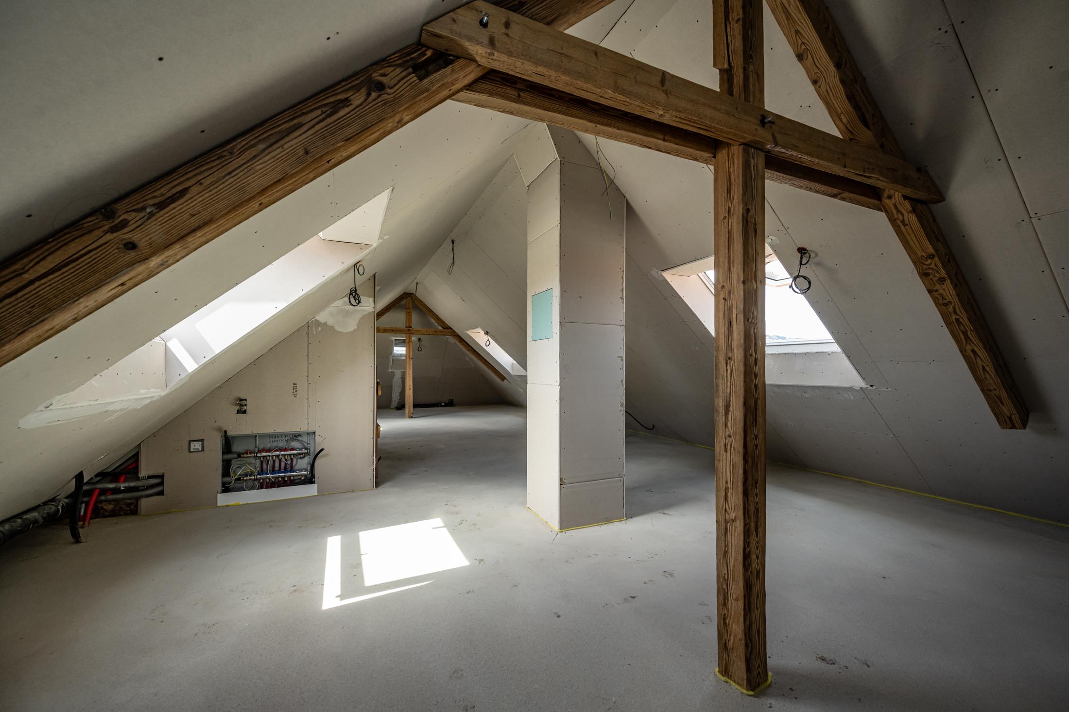 Foto: Der Dachausbau geht zügig voran in den Immobilien vom Projekt trees in Linz