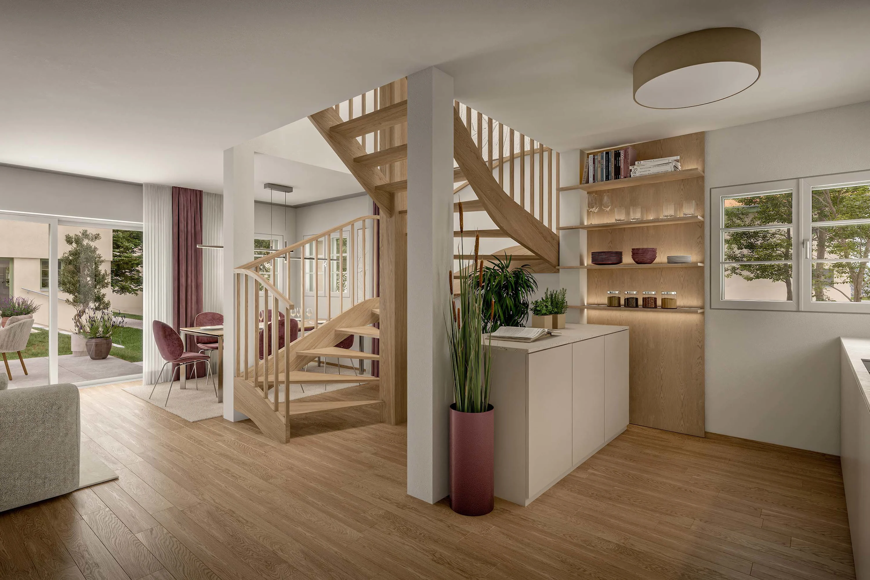 3 Etagen voller Lebensfreude Foto: Innenansicht Maisonettwohnung im Projekt trees in Linz