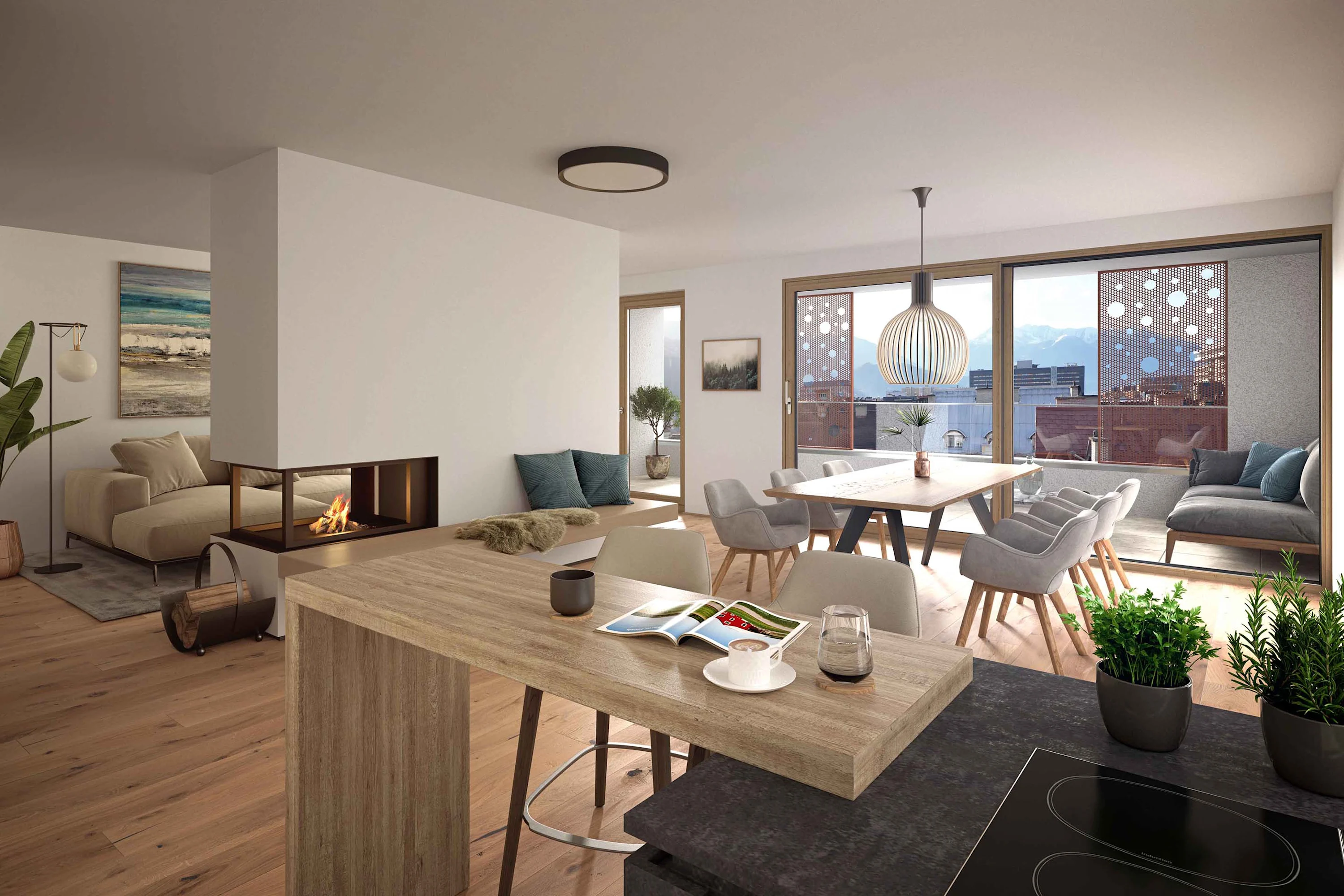 Foto: Großzügiger Wohnraum im neuen Projekt MIO in Innsbruck von STRABAG Real Estate