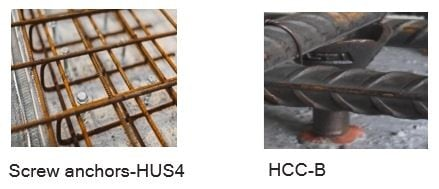 Figure6_상부철근이 배근된 Hilti 전단연결재의 설치 전경 및 상세