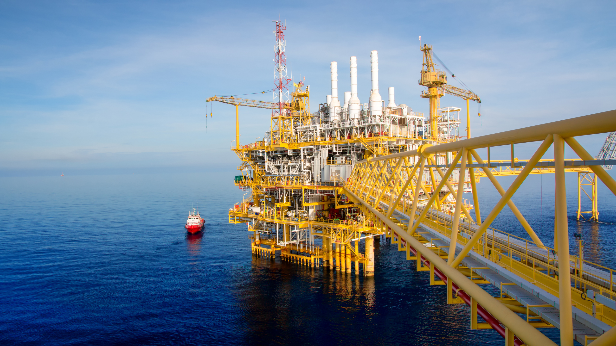 Offshore construction platform for production oil and gas. 