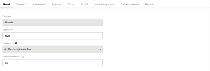 SCD - GİRİŞ EKRANI 1; Proje ve yükleme kategorisi tanımlanmıştır