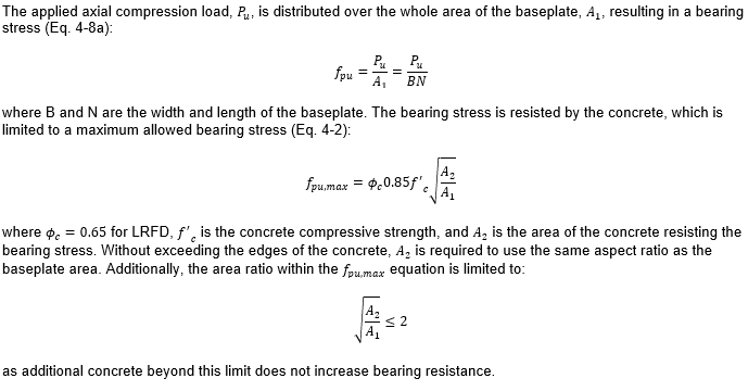 AISC Design Guide 1 - Equation 1