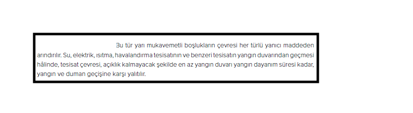 TR Yangın Yönetmeliği -  Duvardaki mekanik ve elektrik geçişler 