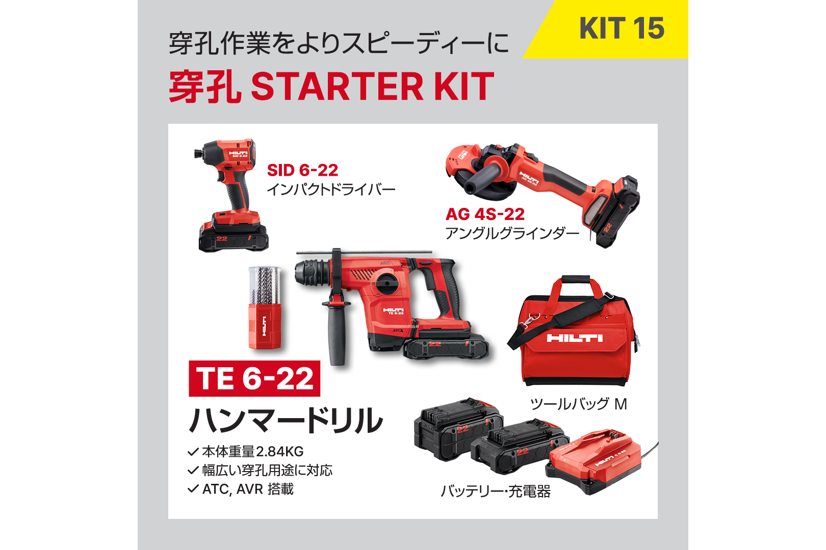 HILTIのセット スターターキットキャンペーン - Hilti Japan