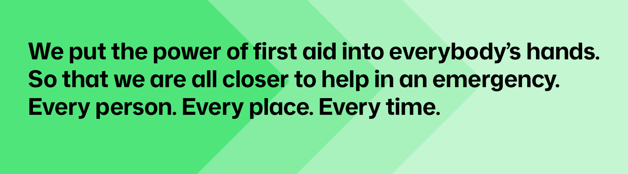 A graphic featuring the St John Ambulance purpose statement - "The power of first aid. In everybody's hands." surround with images of ambulances, volunteers, fundraisers, and historical images.