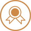 Illustration of a bronze medal.