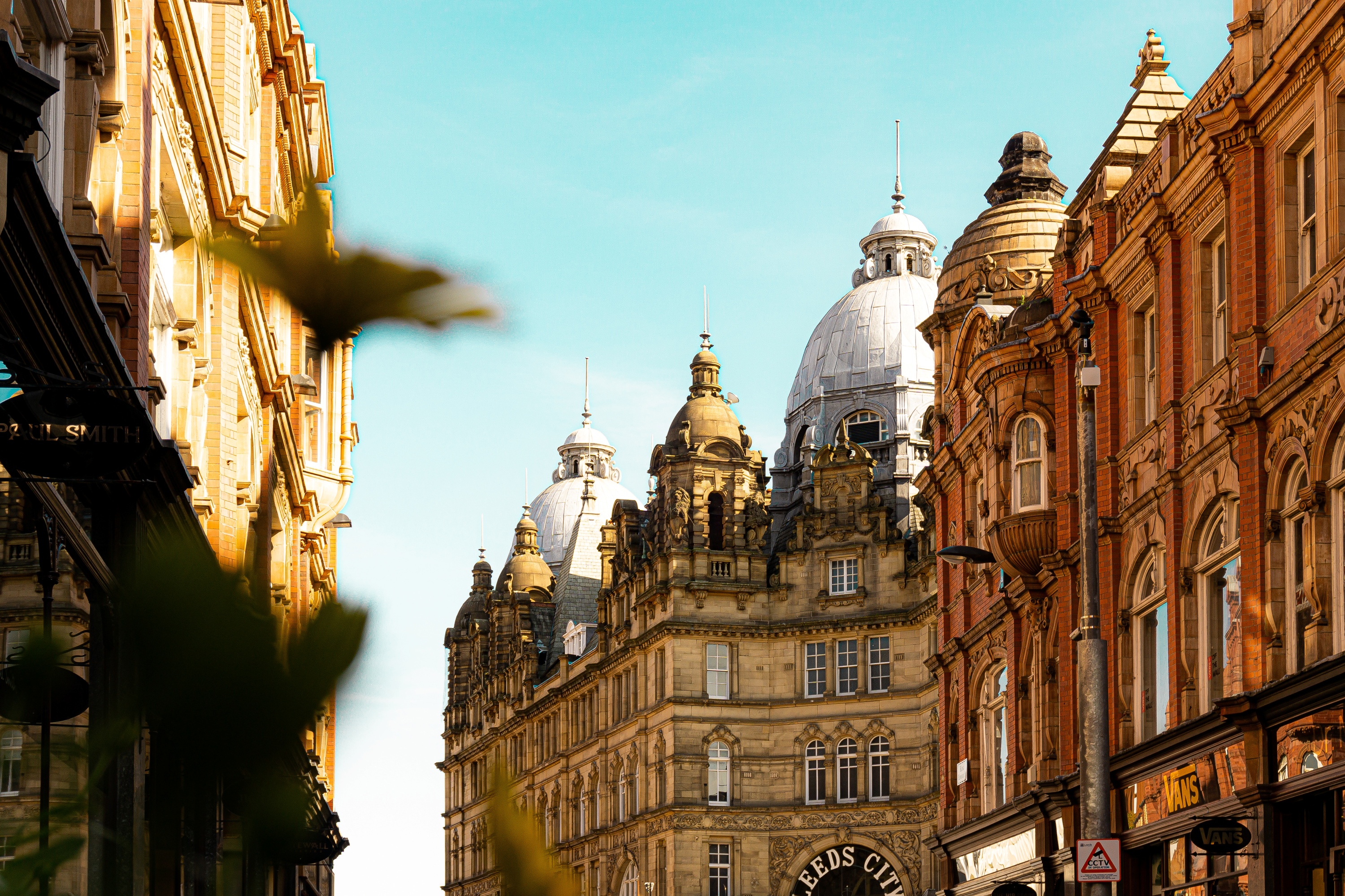 A photograph of some of the buildings and architecture of Leeds.