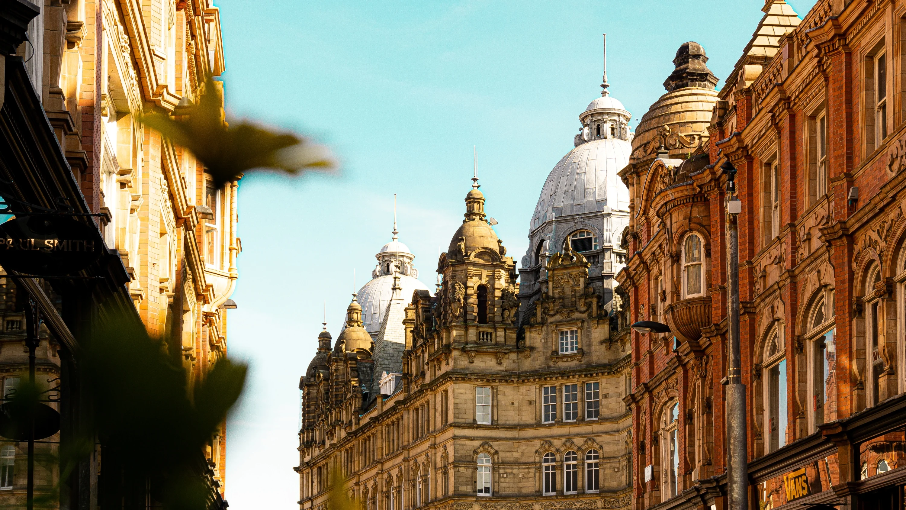 A photograph of some of the buildings and architecture of Leeds.