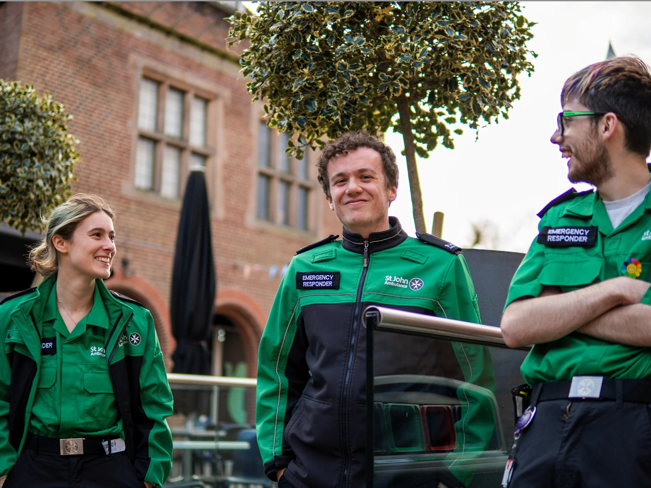 St John Ambulance volunteers.
