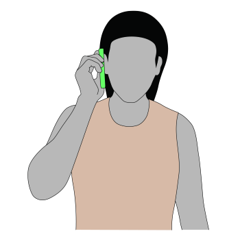 An illustration depicting someone calling the emergency services.