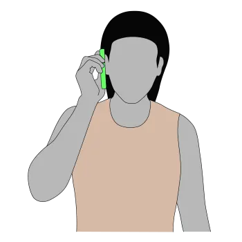An illustration depicting someone calling the emergency services.