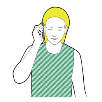An illustration depicting someone calling the emergency services.