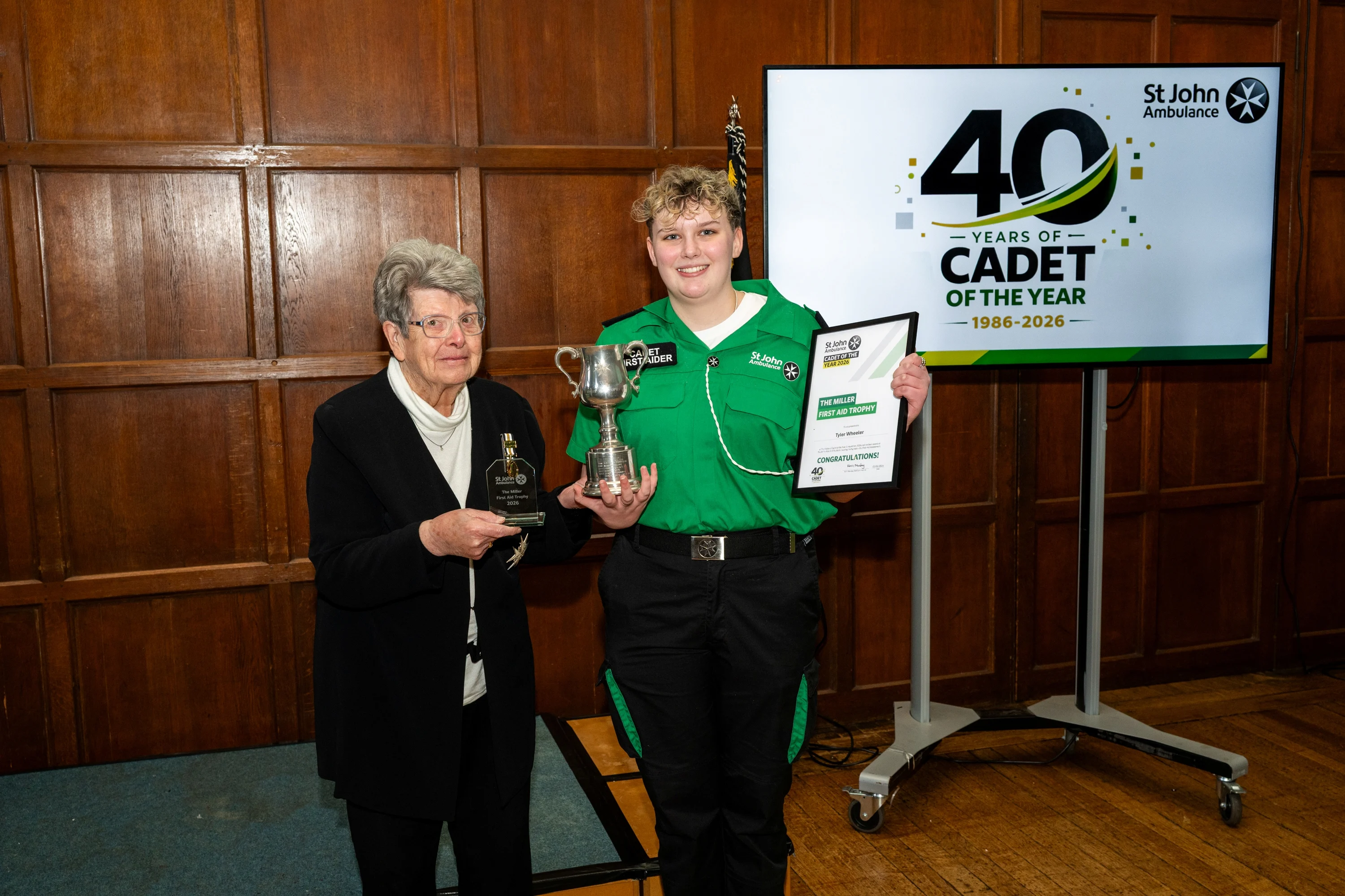 The recognised Cadet for the 2026 Miller First Aid Trophy.