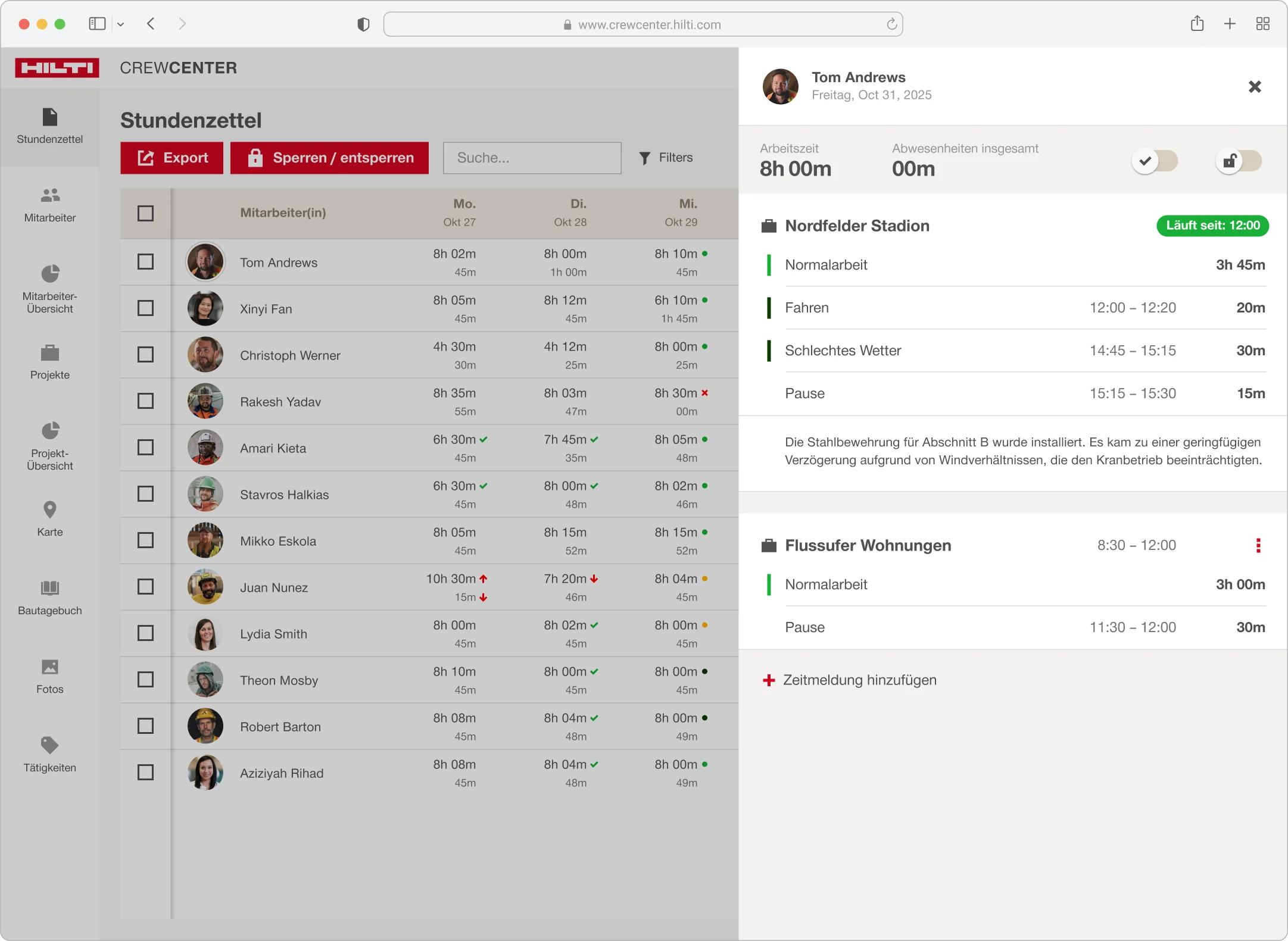 DE Web Timesheet